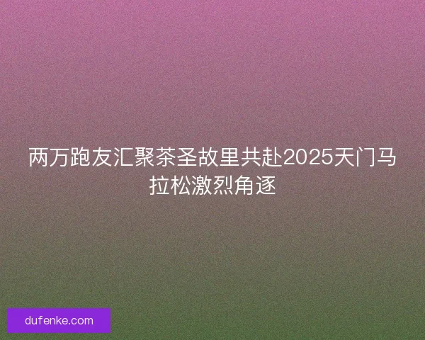 两万跑友汇聚茶圣故里共赴2025天门马拉松激烈角逐
